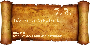 Tézsla Nikolett névjegykártya