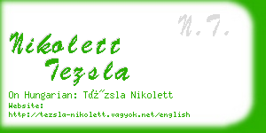 nikolett tezsla business card